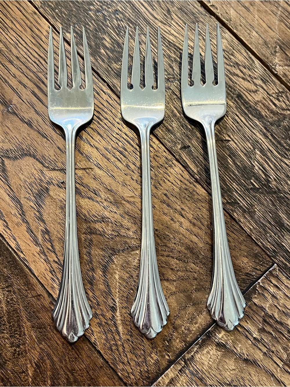 Bancroft Stainless, Distinction Deluxe Dinner Forks  (3) Salad Forks by ONEIDA